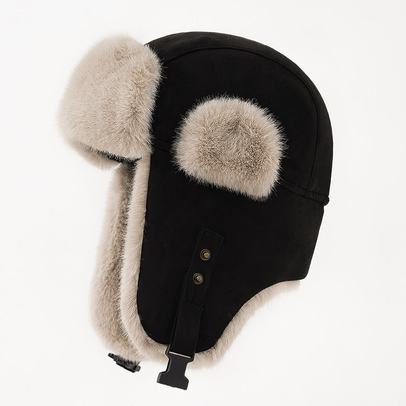 Warm Suede Earmuffs Hat