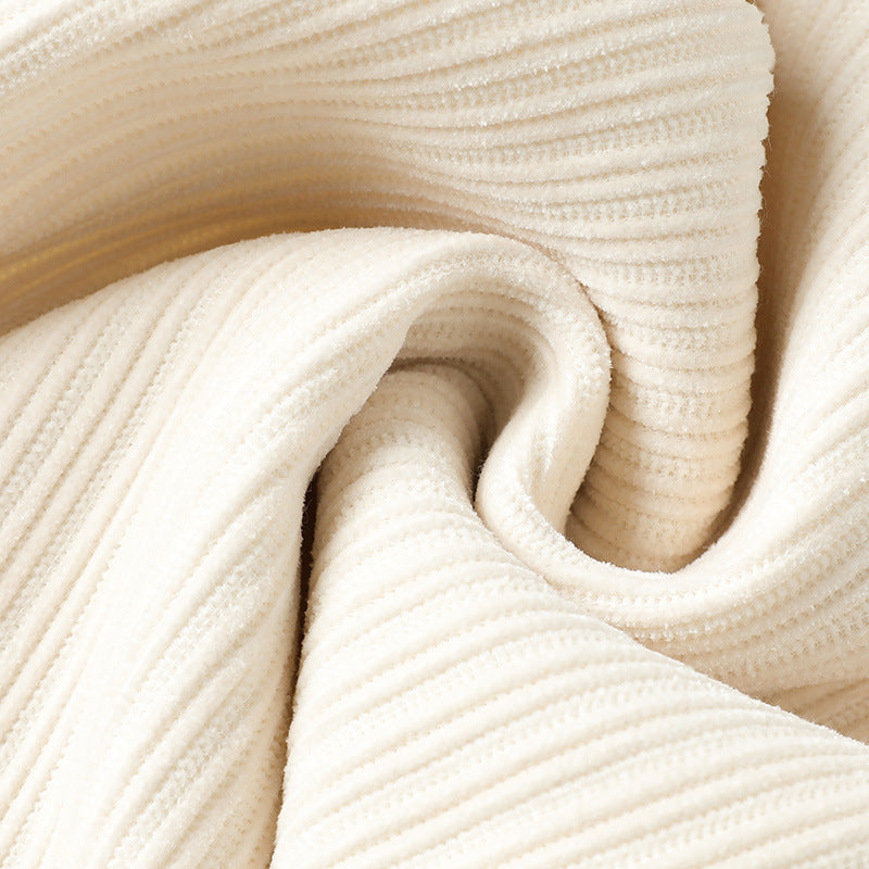 Women's Autumn And Winter High Waist Drape Straight Chenille Wide-leg Pants