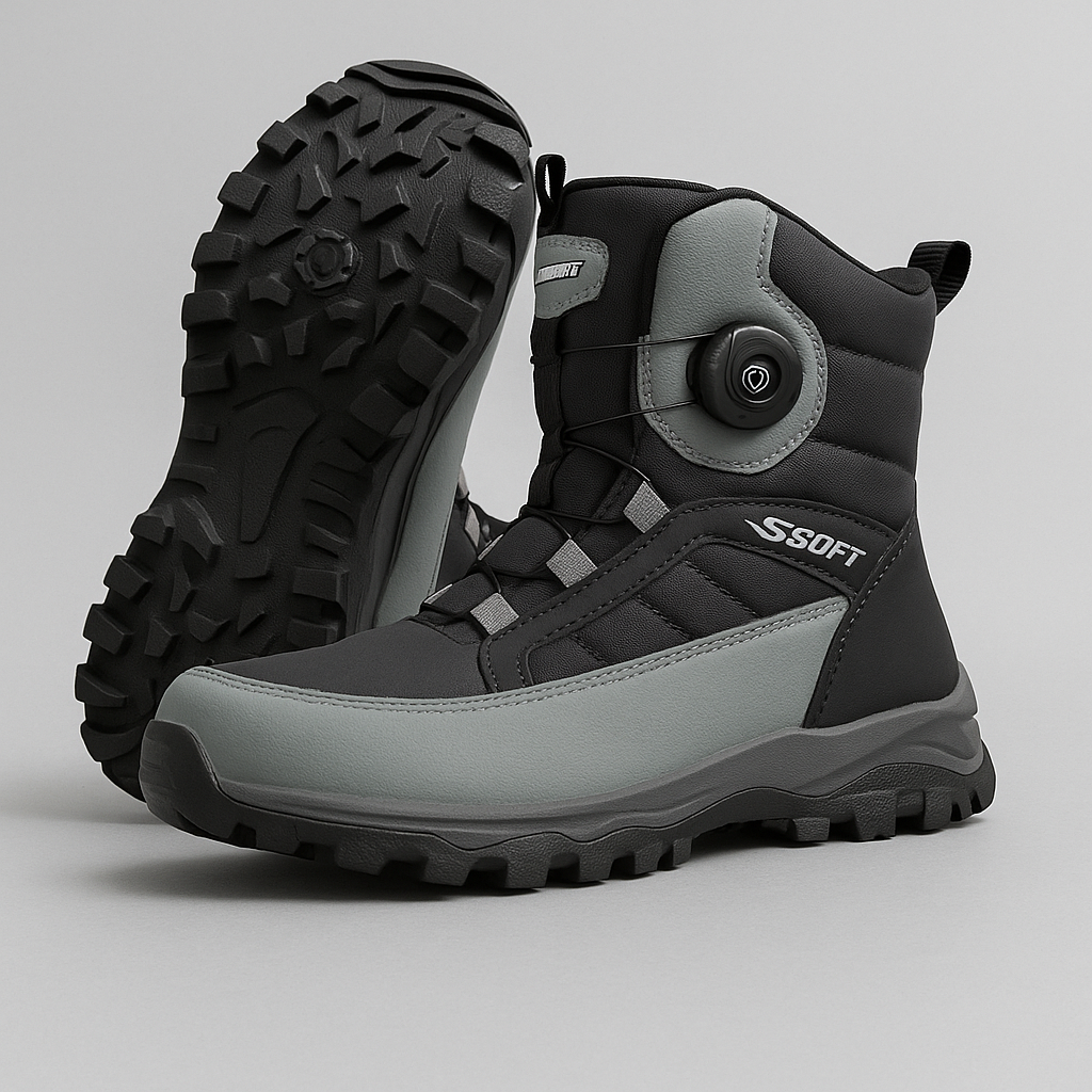 Men's Thickened Fleece-lined Ski Cotton-padded Shoes Non-slip Cold-proof Snow Boots