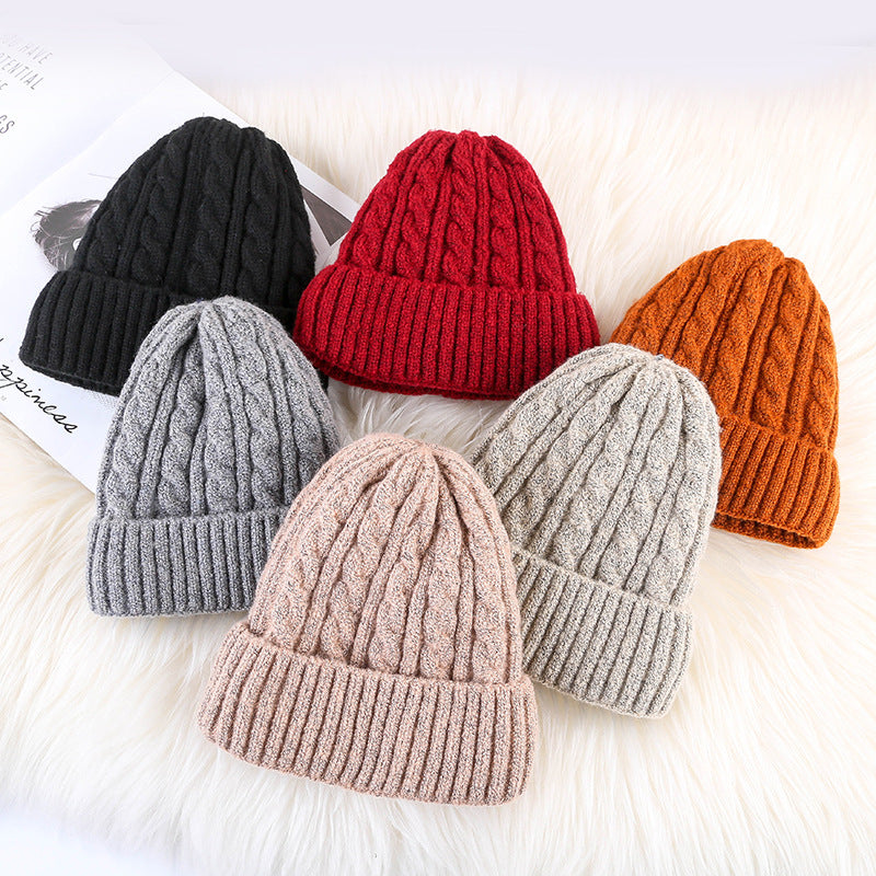 Winter Mohair Fleece Knitted Beanie