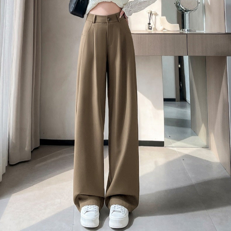 SpringAutumn New High-end Loose Straight-leg Pants