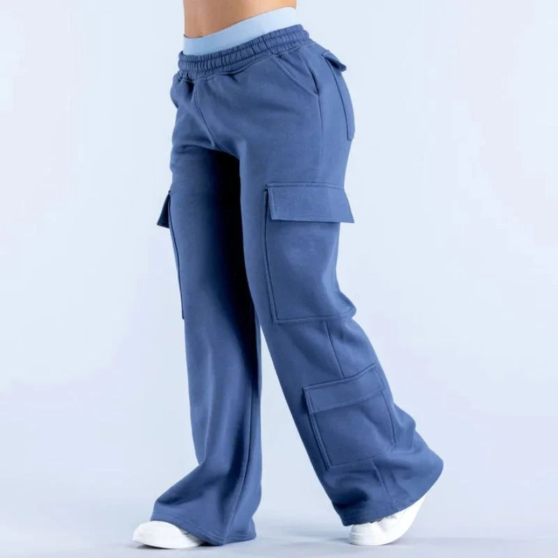 Straight-leg Pants Cargo Pocket Loose