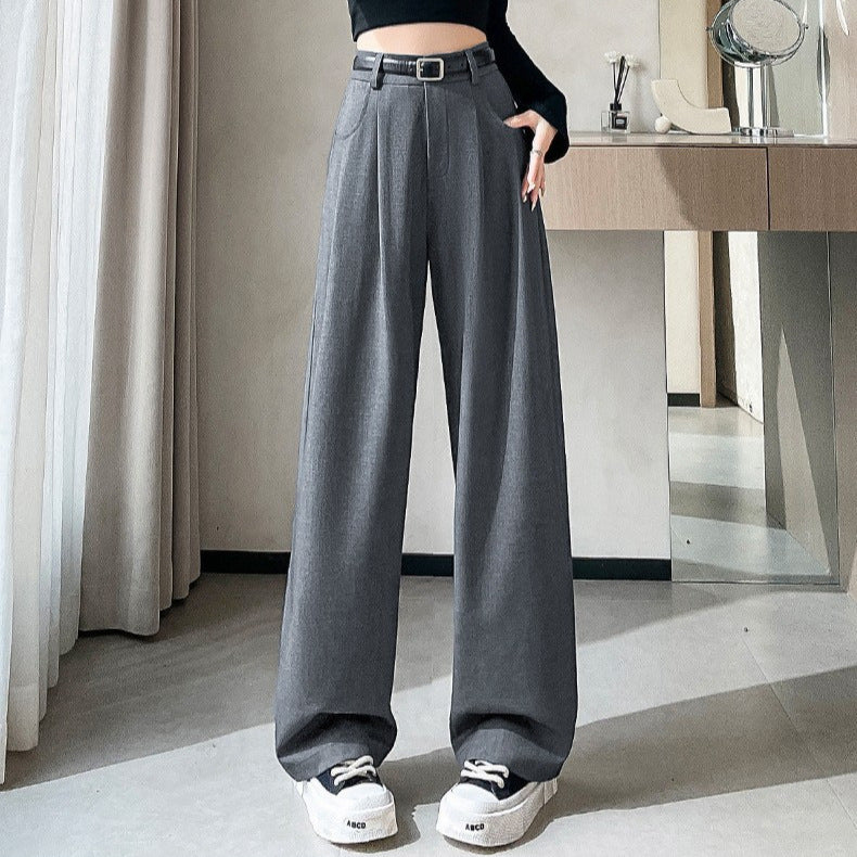 SpringAutumn New High-end Loose Straight-leg Pants