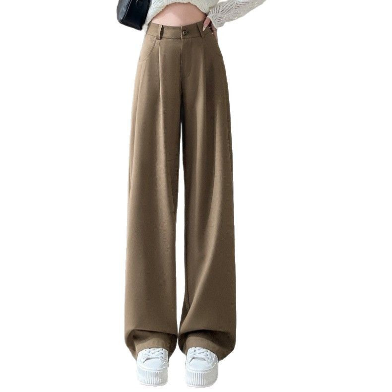 SpringAutumn New High-end Loose Straight-leg Pants