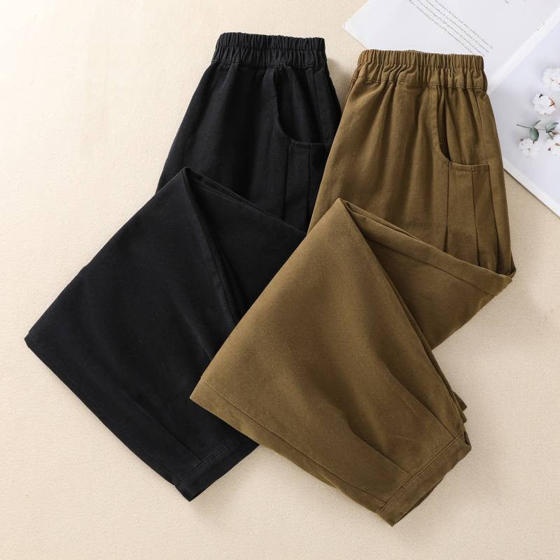Autumn And Winter Large Size Wide Leg Pants Slimming